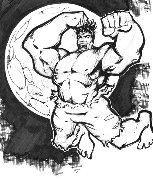 500x586 The Hulk Sketch - Hulk Sketch
