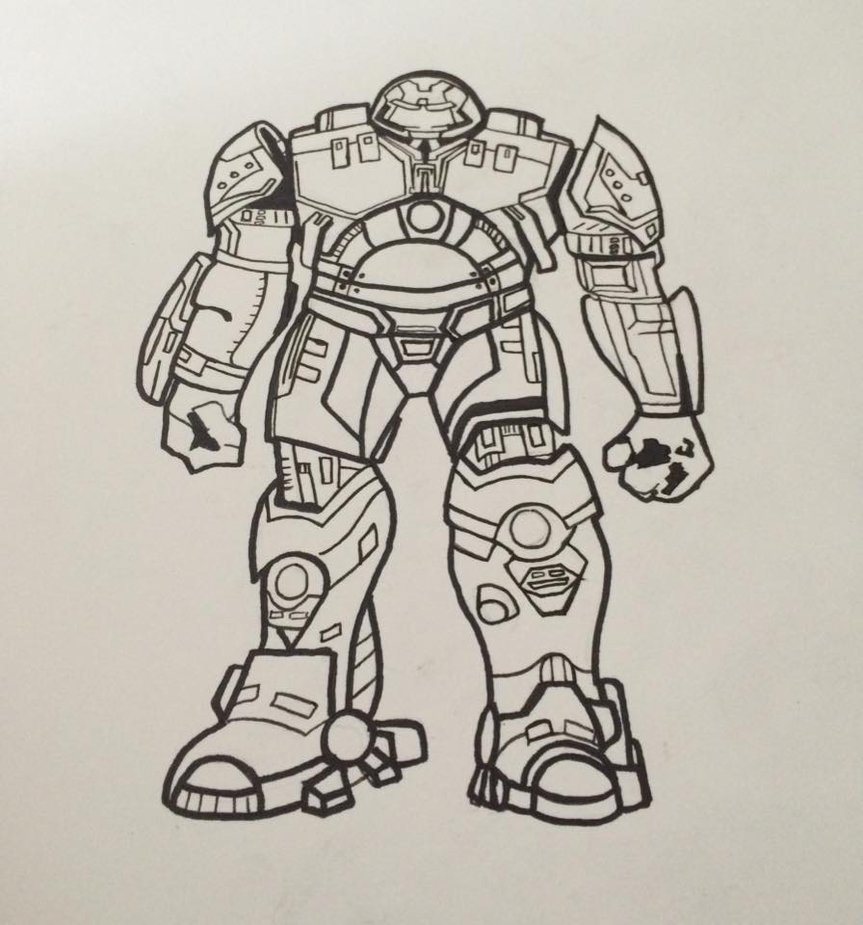 Hulkbuster Sketch at PaintingValley.com | Explore collection of