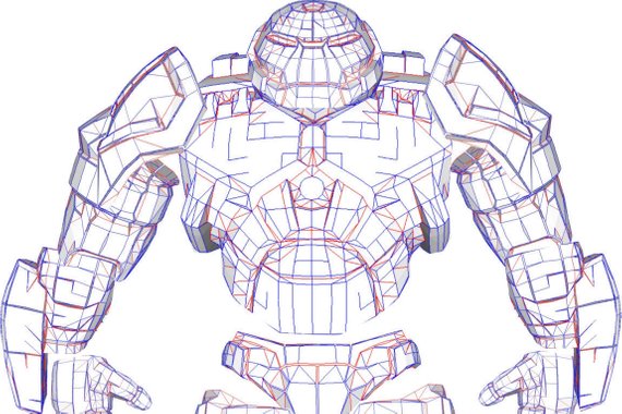 570x380 Iron Man Hulkbuster Wearable Cosplay Replica Pepakura Paper Etsy - Hulkbuster Sketch