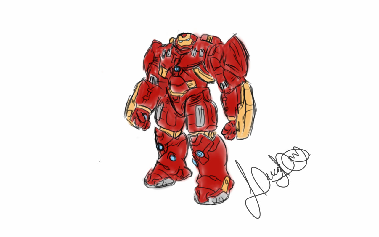 hulkbuster drawing easy