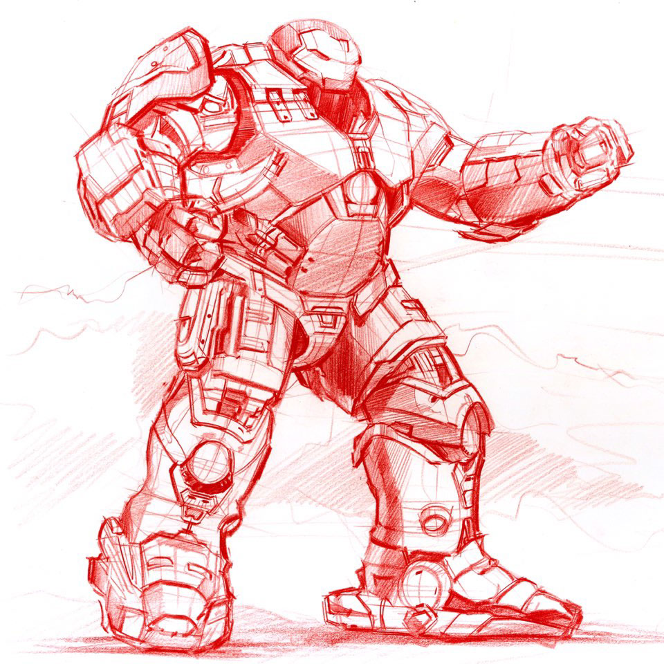Hulkbuster Sketch at PaintingValley.com | Explore collection of