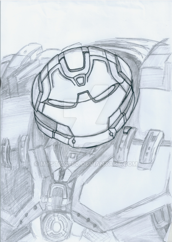 600x843 Avengers Age Of Ultron Hulkbuster Sketch Wip By Mystic2760 On - Hulkbuster Sketch