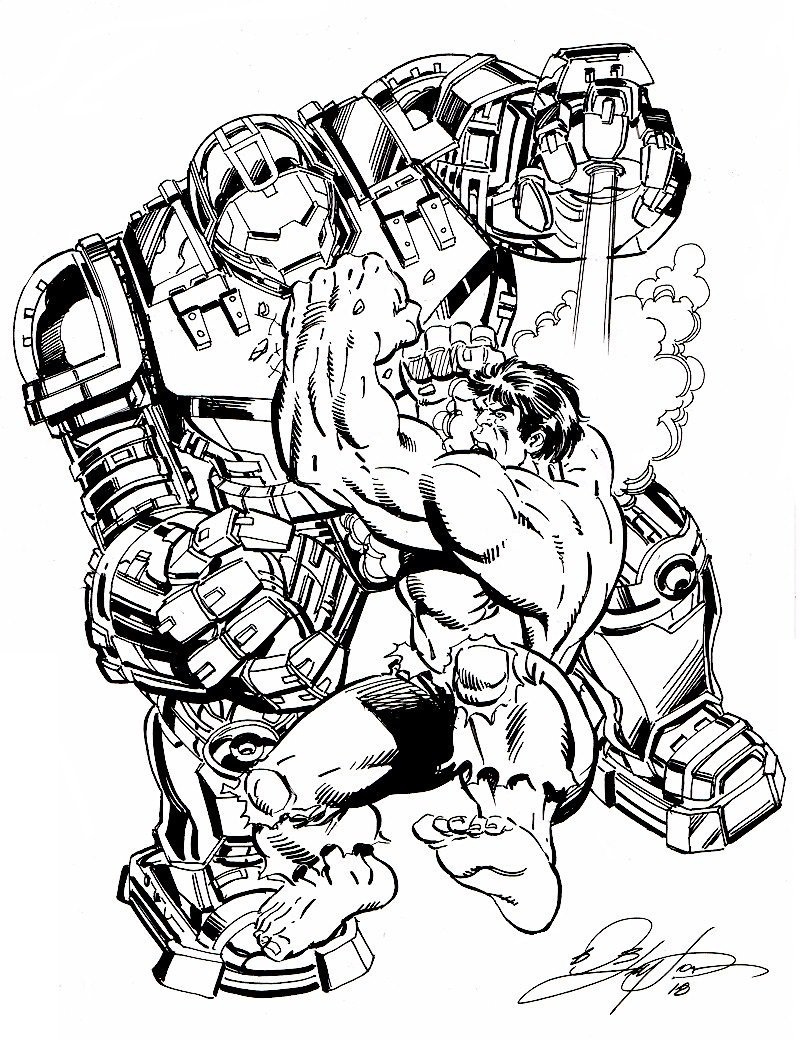 Download Hulkbuster Sketch at PaintingValley.com | Explore collection of Hulkbuster Sketch