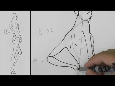 480x360 Drawing The Female Side Back Pose - Human Back Sketch