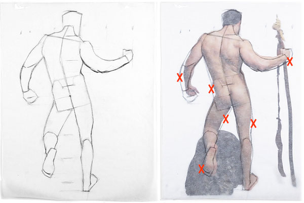 600x401 3 Mistakes You Make When Drawing The Figure - Human Body Structure Sketch