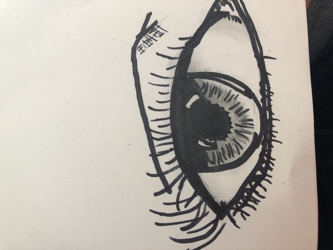 670x503 How To Draw Realistic Human Eyes 7 Steps (With Pictures) - Human Eye Sketch