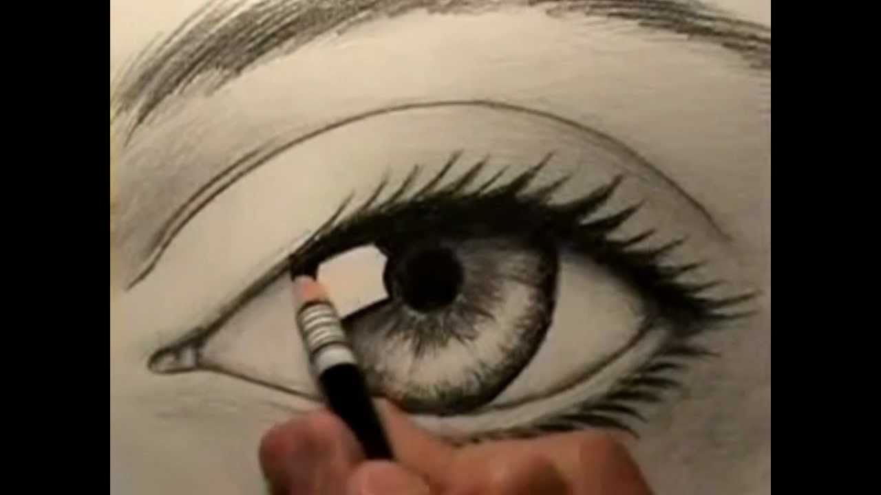 1280x720 How To Draw A Human Eye - Human Eye Sketch