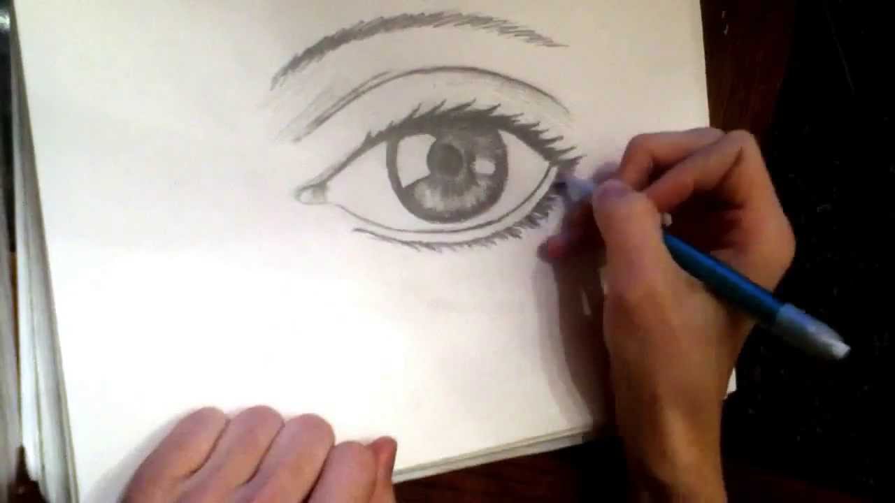 1280x720 Human Eye (Speed Drawing) - Human Eye Sketch