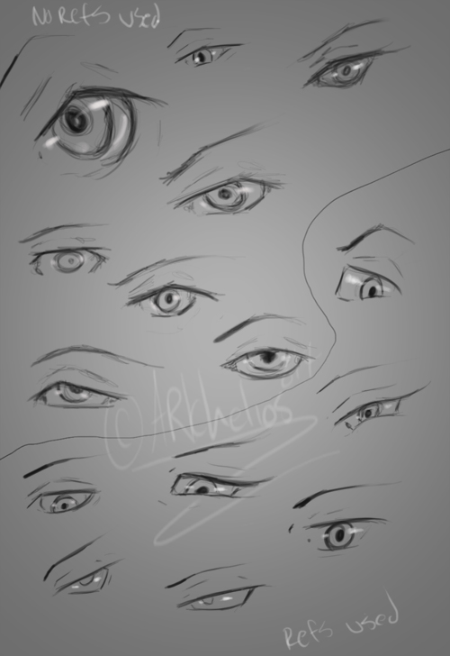 500x728 Sketch Dump] Human Eye Practice By Arkhelios - Human Eye Sketch