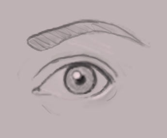 345x285 Tutorial For Photoshop - Human Eye Sketch