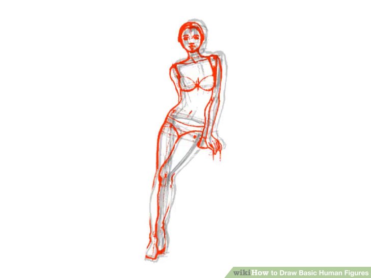 728x546 How To Draw Basic Human Figures 4 Steps (With Pictures) - Human Figure Sketch