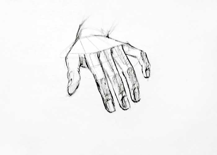 700x500 Pencil Hand Sketch - Human Hand Sketch