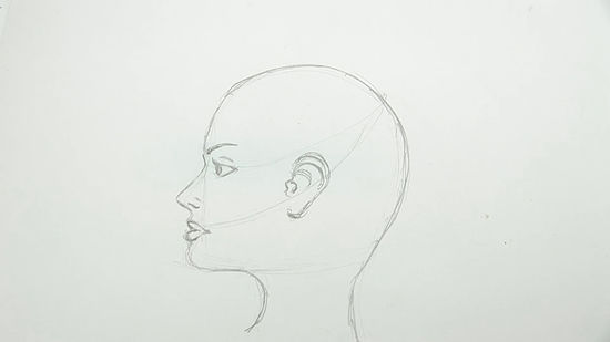 550x309 How To Draw A Human Head 13 Steps (With Pictures) - Human Head Sketch