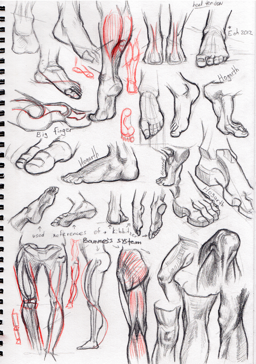900x1279 Study Sketch. Feet And Legs. By Cthulhu Great - Human Leg Sketch