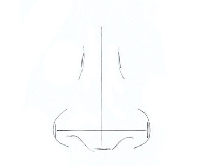 400x324 How To Draw A Human Nose - Human Nose Sketch