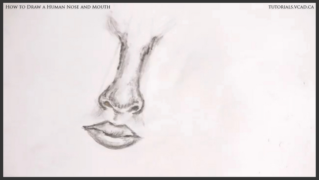 1024x578 Learn How To Draw A Human Nose And Mouth 016 Visual - Human Nose Sketch