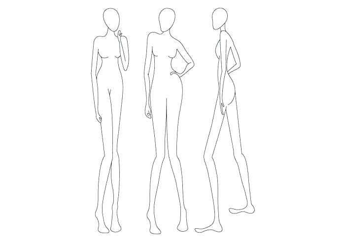 700x490 Human Drawing Template Sketch Model Outline - Human Outline Sketch