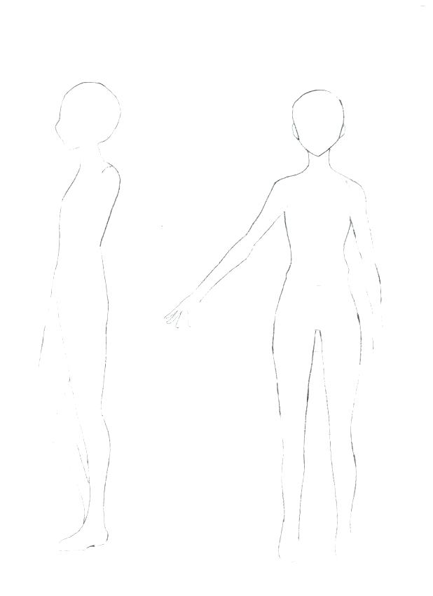 618x850 Outline Template Male Body Drawing Pictures - Human Outline Sketch