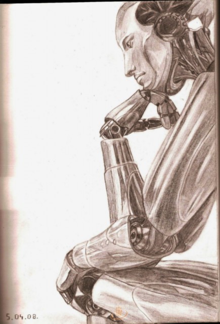 435x640 Human Robot By Mupuciite - Human Robot Sketch