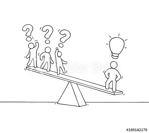 500x445 Sketch Of Working Little People On The Scale. - Human Scale Sketch