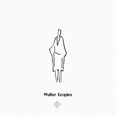 468x468 Walter Gropius Figure Arch Sketchesdrawings - Human Scale Sketch
