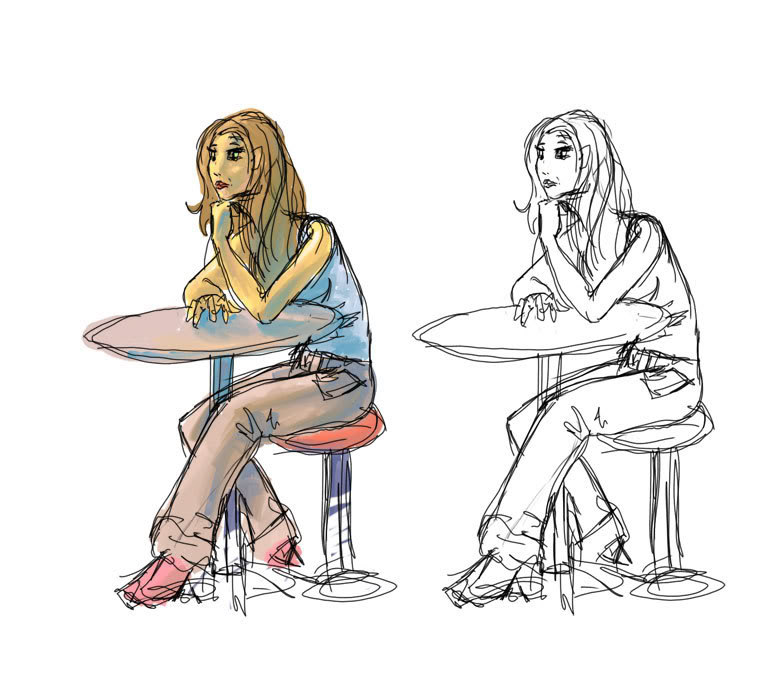 774x700 Sketchbook Nettle Mountain Sketch Trial From Green Place - Human Sketch