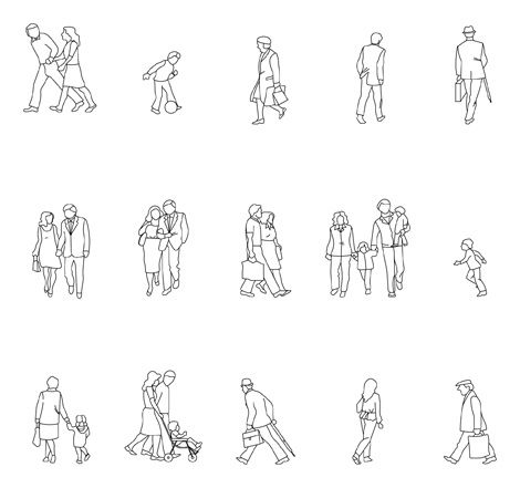 470x441 Outline Figures Architect Render - Human Sketch Outline