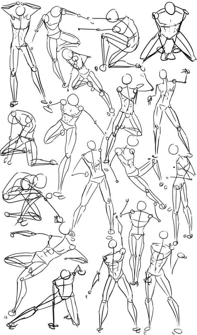 685x1165 Action Poses Drawing Figure Drawings, Drawing - Human Sketch Poses