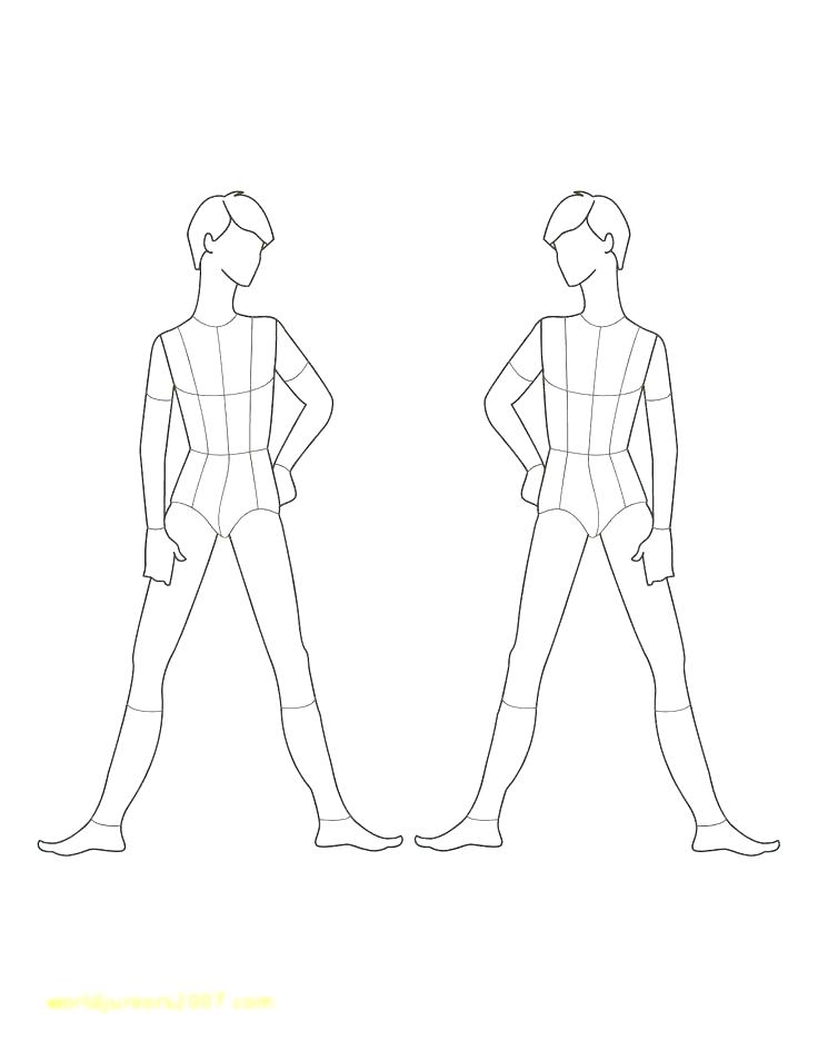 736x952 Male Fashion Sketch Template Top Result Lovely Model Templates - Human Sketch Template