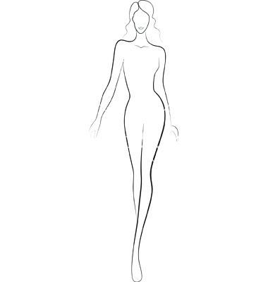 380x400 Women Body Templates Female Outline Template Form Teran.co - Human Sketch Template