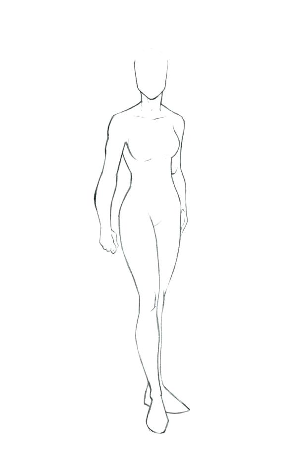 618x916 Human Figure Template Printable - Human Sketch Template