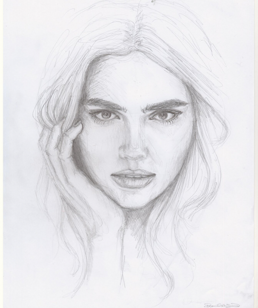 858x1024 Human Face Pencil Sketches Pencil Sketches Stepstep Of Human Faces - Human Sketches With Pencil