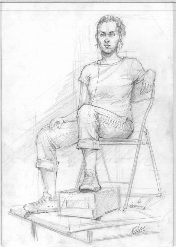 570x800 Pin By Asuman Aytan On Yetenek Sinavina Hazirlik - Human Sketches With Pencil