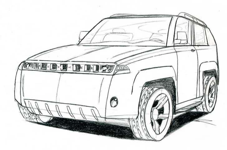 728x480 Hummer H Terror - Hummer Sketch