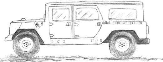 521x198 Hummer Sketch Drawing Skill - Hummer Sketch
