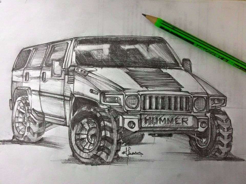 960x720 Hummer H2 Bike N Car Sketches Hummer H2 And Hummer - Hummer Sketch