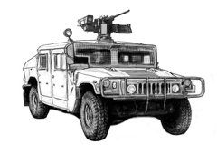 240x169 Sketch Drawings - Hummer Sketch