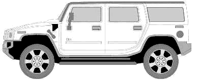 389x157 Car Hummer H2 2003 The Photo Thumbnail Image Of Figure Drawing - Hummer Sketch
