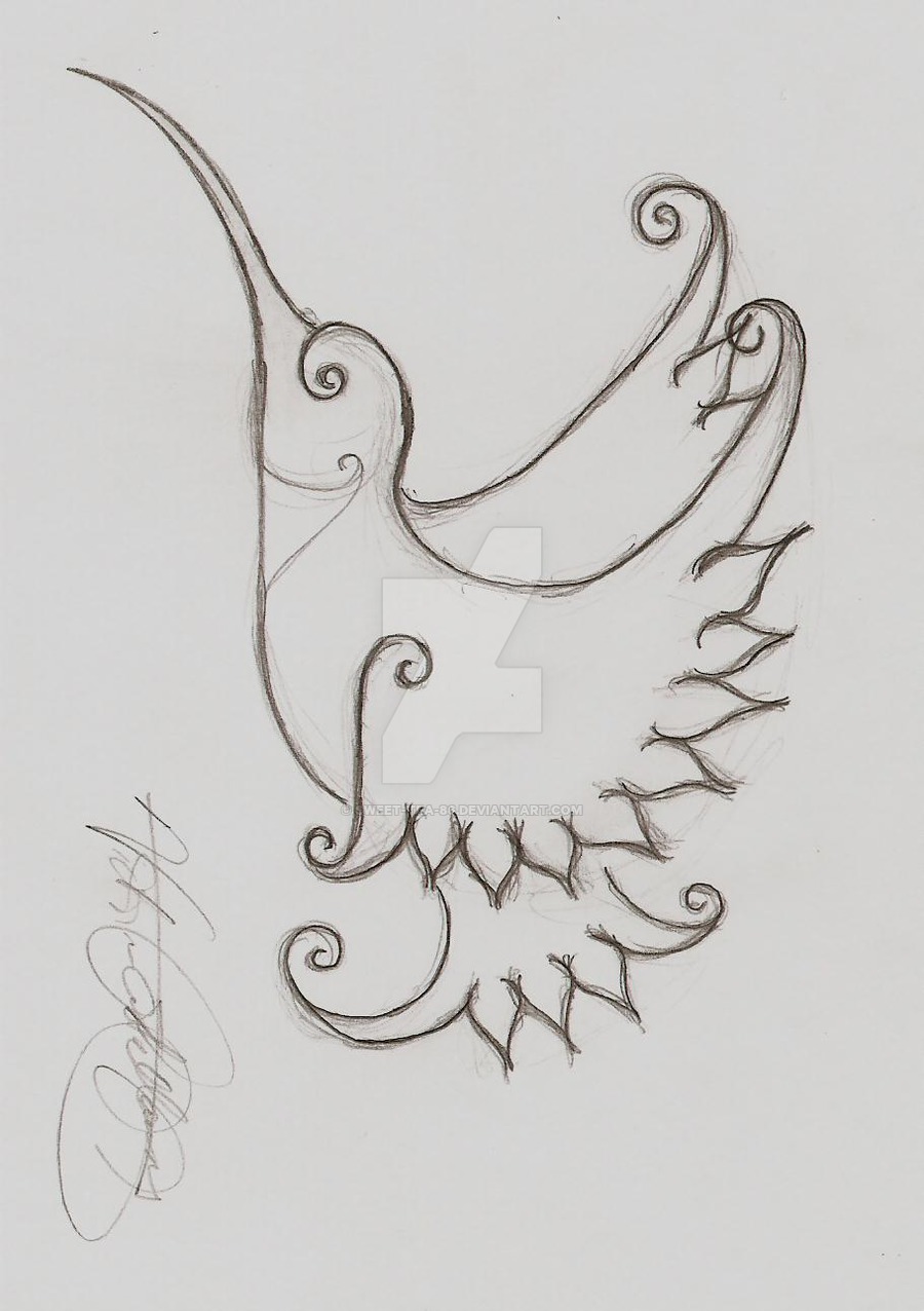 900x1276 Hummingbird Tattoo Sketch 1 By Sweet Tea 86 - Hummingbird Sketch Tattoo
