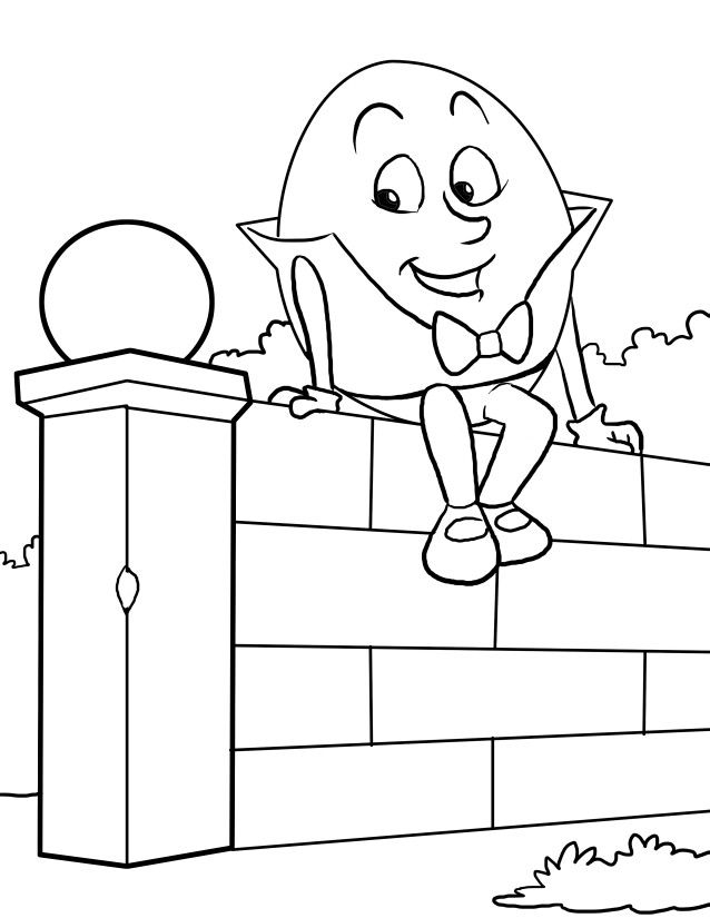 638x825 Humpty Dumpty Pre K 2s Nursery Rhymes, Nursery And - Humpty Dumpty Sketch