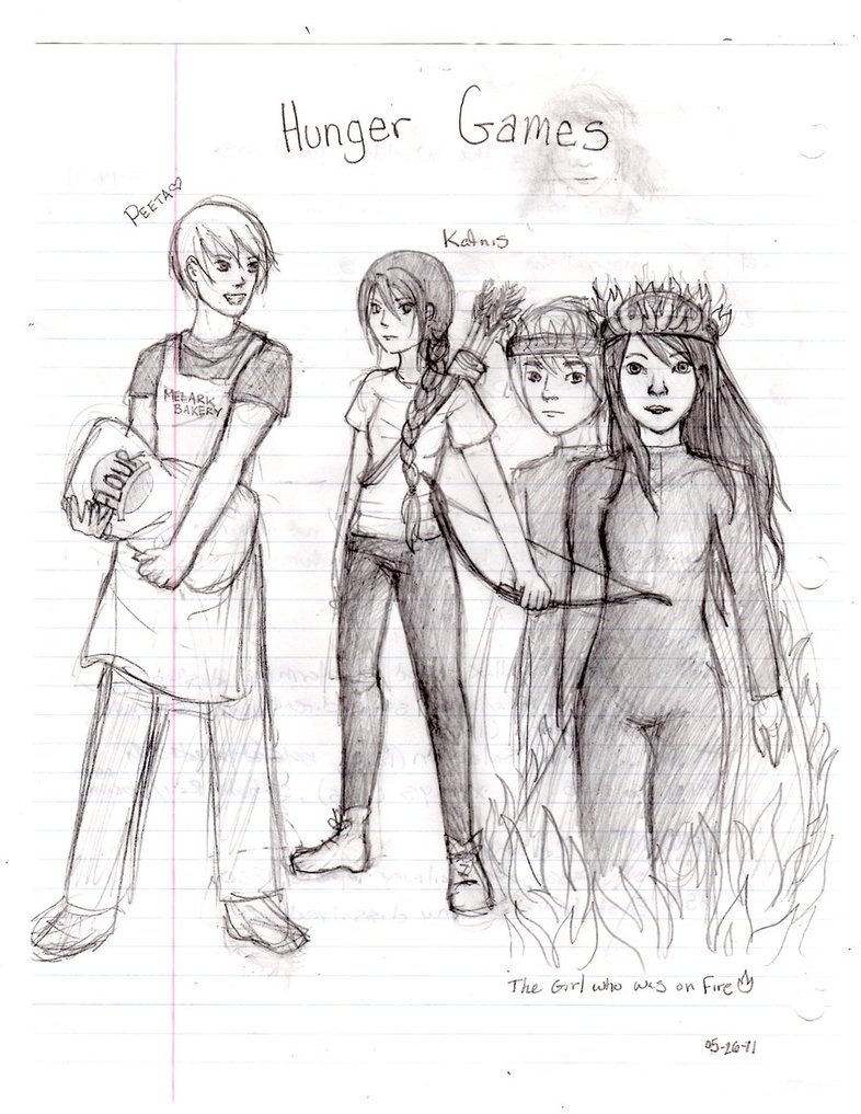 786x1017 Hunger Games Sketches By Wingedlioness - Hunger Sketch