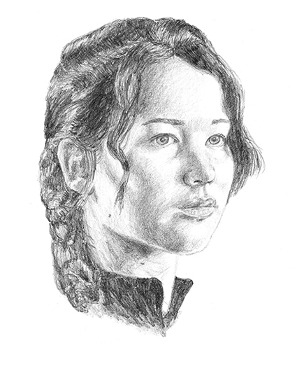 425x550 Jennifer Lawrence As Katniss Everdeen (The Hunger Games) A - Hunger Sketch