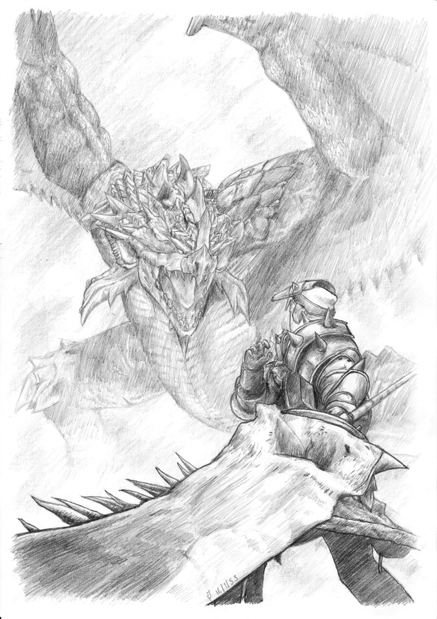 619x876 Monster Hunter Sketch By Porforever - Hunter Sketch