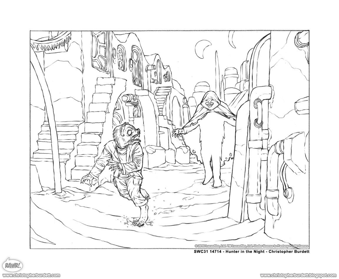 1152x949 Star Wars - Hunter Sketch