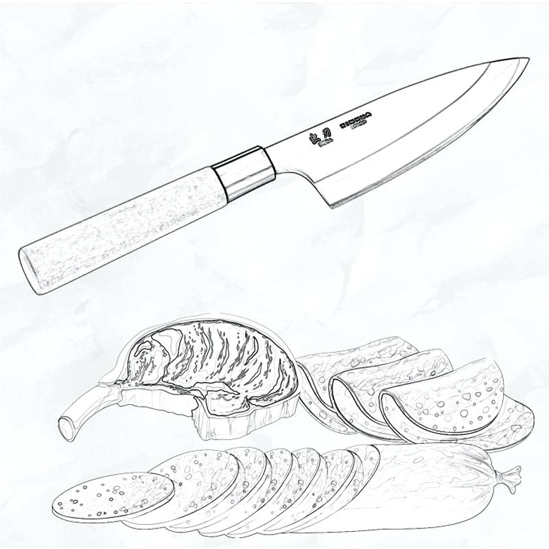 800x800 Kitchen Knife Sketch - Hunting Knife Sketch