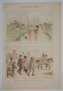207x300 Hunting Horses Sketches By Randolph Caldecott Vintage 1879 Colour - Hunting Sketches