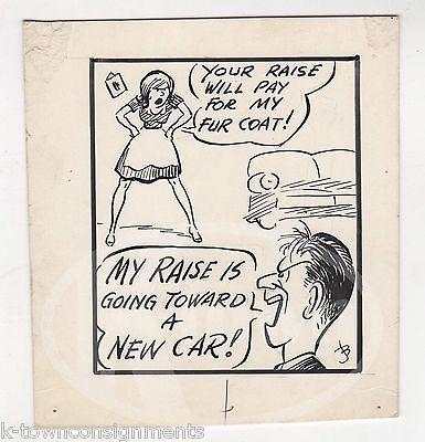 385x400 Husband Wife Fighting Marriage Humor Original Signed News Cartoon - Husband And Wife Sketch