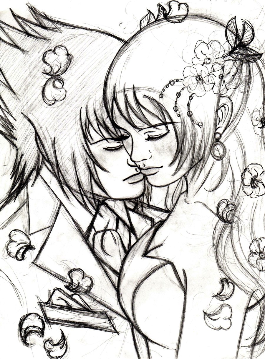 900x1215 Husband And Wife V1 Sketch By Desertrose69 - Husband And Wife Sketch
