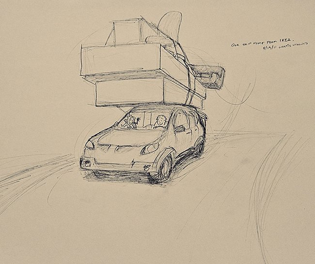 650x545 This Guy Made 365 Sketches Of Every Special Moment He Shared With - Husband And Wife Sketch