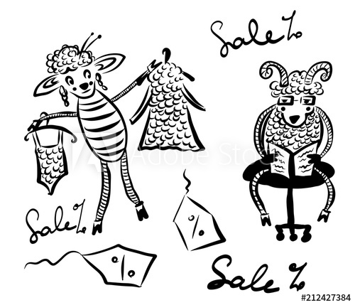 500x429 Drawing Picture Cartoon, Husband And Wife, A Sheep With A Sheep In - Husband And Wife Sketch